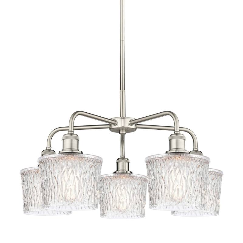 Innovations Lighting 516-5CR-15-25 Niagra Chandelier Niagra 5 Light - Satin Nickel / Clear