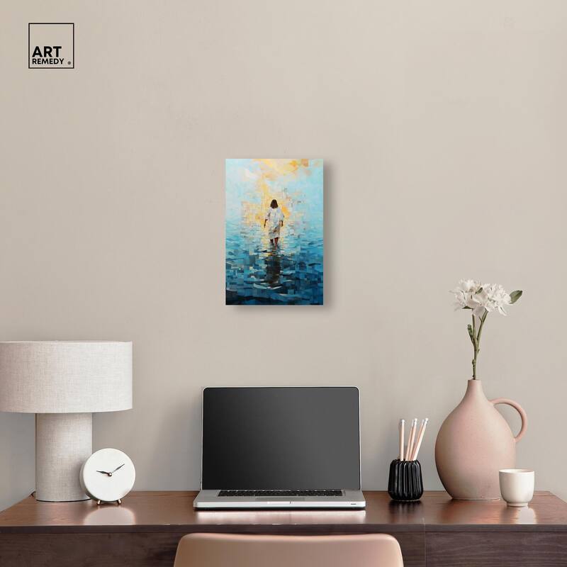 Water Walker Mosaic II Canvas by Art Remedy, Gallery Wrapped