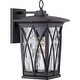 preview thumbnail 4 of 2, Grover 1-Light Outdoor Wall Lantern in Mystic Black