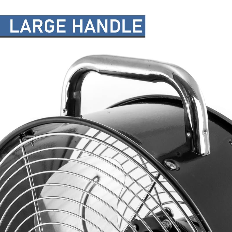 12 Inch Heavy Duty Floor Drum Fan High Velocity Metal Grill