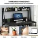preview thumbnail 17 of 34, 47 Inches Computer Desk with Hutch and Bookshelf, Home Office Desk
