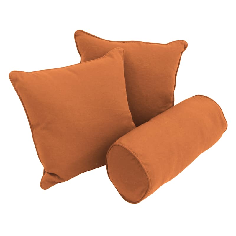 Delaney 3-Piece Twill Throw Pillow Set - Spice