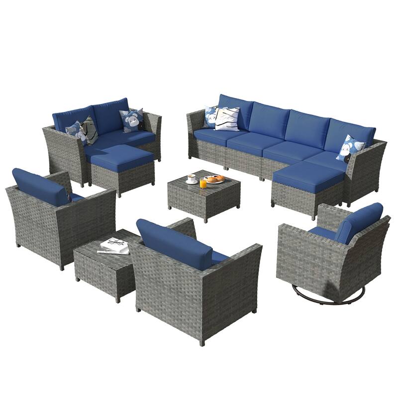 XIZZI 13-piece Outdoor Patio Furniture Conversation Set