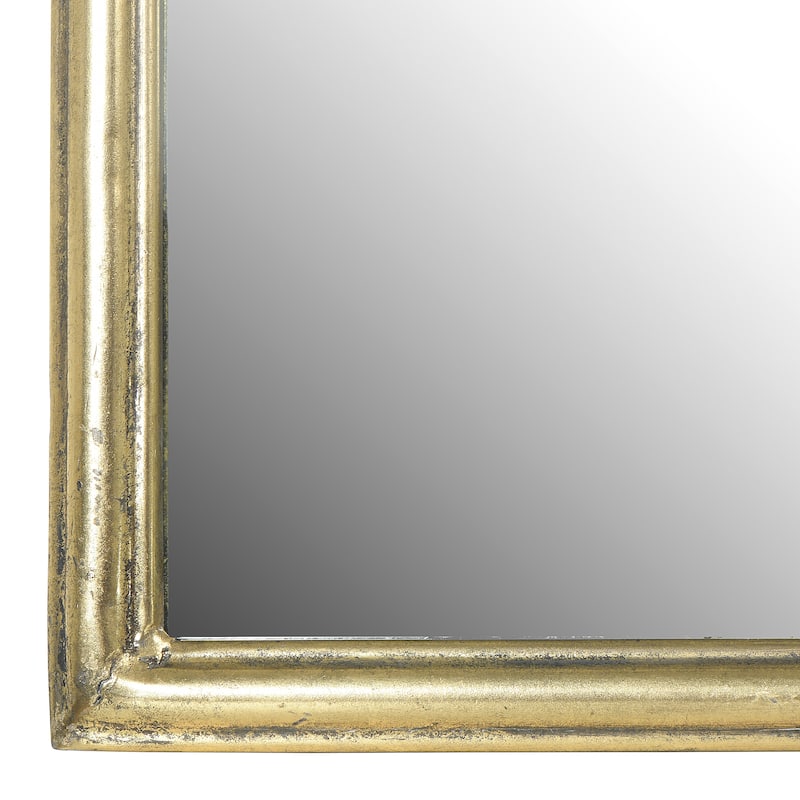 Arched Metal Wall Mirror, Gold - Antique Gold