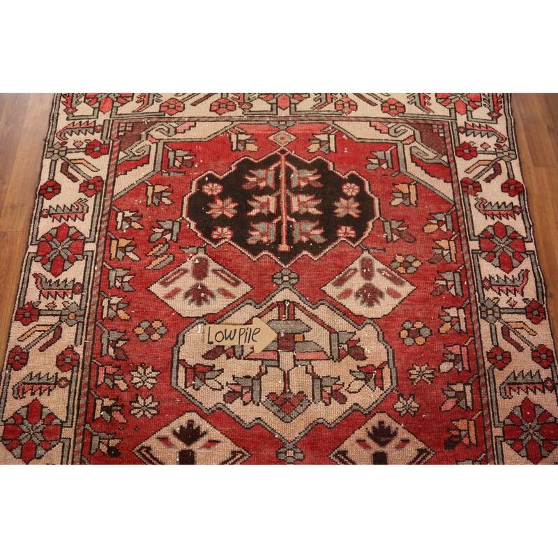 Hand Knotted Oriental 100% Wool Carpet Traditional Medallion Oranges & Rust Bakhtiari Area Rug - 6' 1'' X 4' 11''