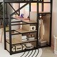 preview thumbnail 16 of 26, Loft Bed with Desk and Charging Station, Metal Loft Bed with Stairs and Light for Kids and Teens