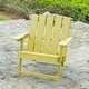preview thumbnail 141 of 172, Shoreline Fully Assembled All-Weather HDPE Outdoor Folding Modern Adirondack Chair Yellow
