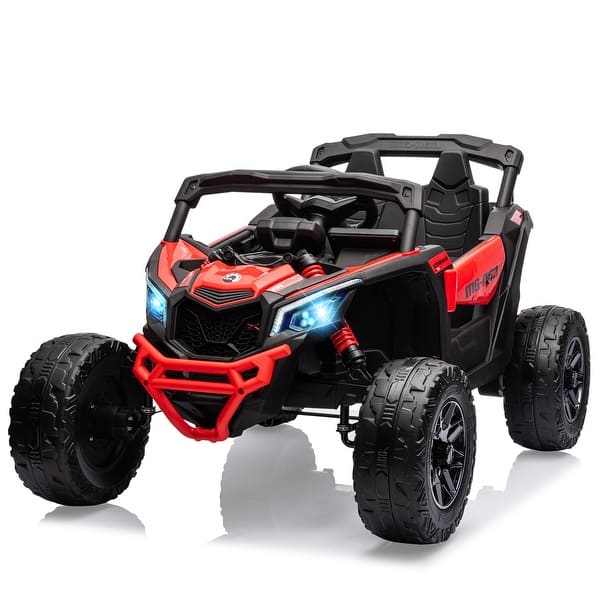slide 2 of 40, 12V Electric Off-Road UTV Car for Kids with Remote Control Red