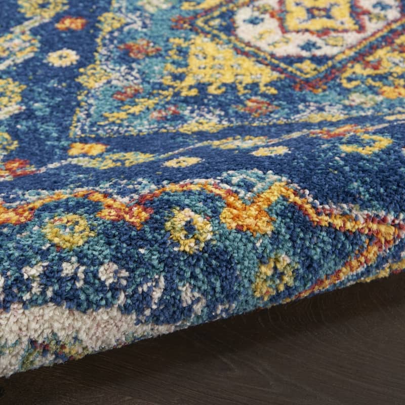 Duvuf Power Loomed Geometric Modern Low Pile Area Rug By HomeRoots - 87' X '63' X '0.25