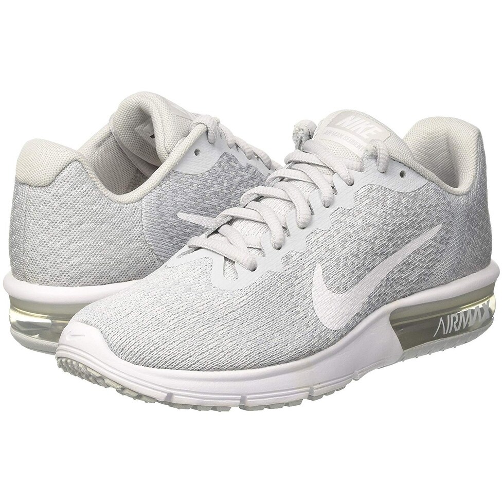 Shop Nike Air Max Sequent 2 Pure PlatinumWhiteWolf Grey Nike Air Max Sequent blackwolf greywhitemetallic