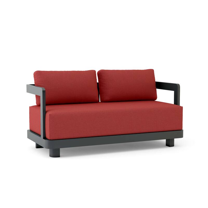 Granada Deep Seating Aluminum Loveseat - Cast Pomegranate