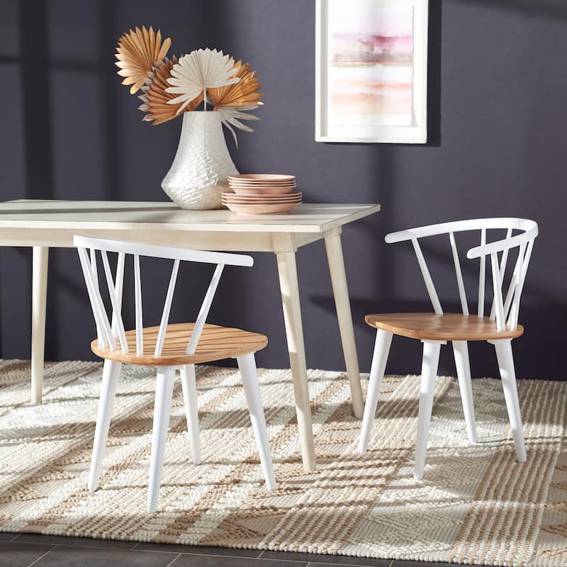 SAFAVIEH Country Classic Blanchard Dining Chairs (Set of 2) - 21.3" W x 20.5" L x 29.9" H