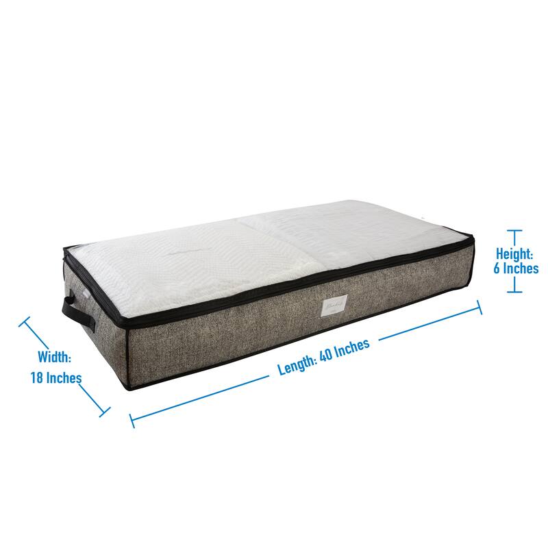 Simplify 2 Pack Under the Bed Storage Bag in Black