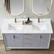 preview thumbnail 20 of 98, Malaga Composite Stone Vanity Top with White Rectangular Sink