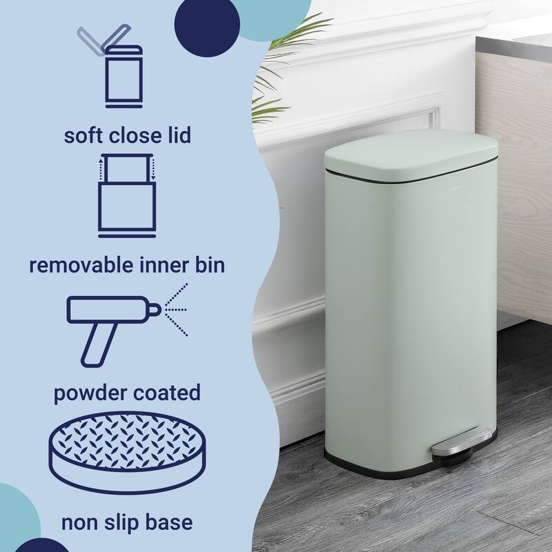 happimess Curtis 8-Gallon Step-Open Trash Can
