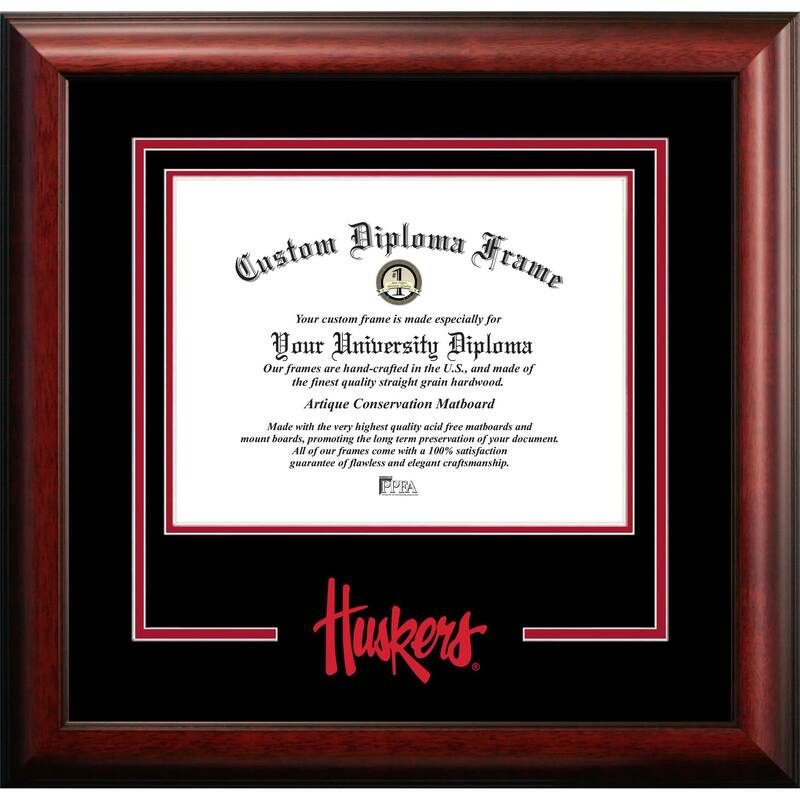 University of Nebraska Cornhuskers 11w x 8.5h Spirit Diploma Frame