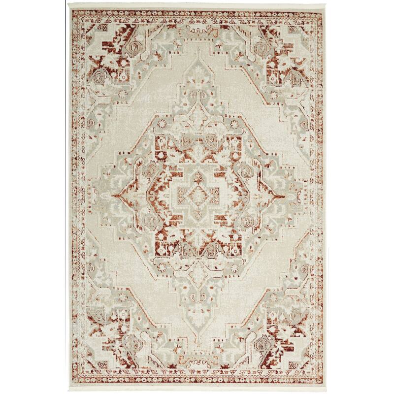 Nourison Geneva Traditional Bordered Area Rug.