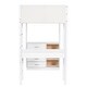 preview thumbnail 104 of 108, Kids Loft Bed Elegance Teddy Fleece Loft Bed with Full Length Guardrail, Storage Shelf, 4 Drawers, and Convertible Desk
