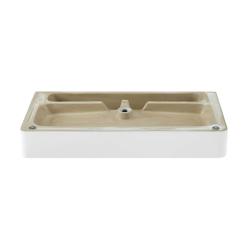 Carre 36” Rectangle Wall-Mount Bathroom Sink - 36x17 Center