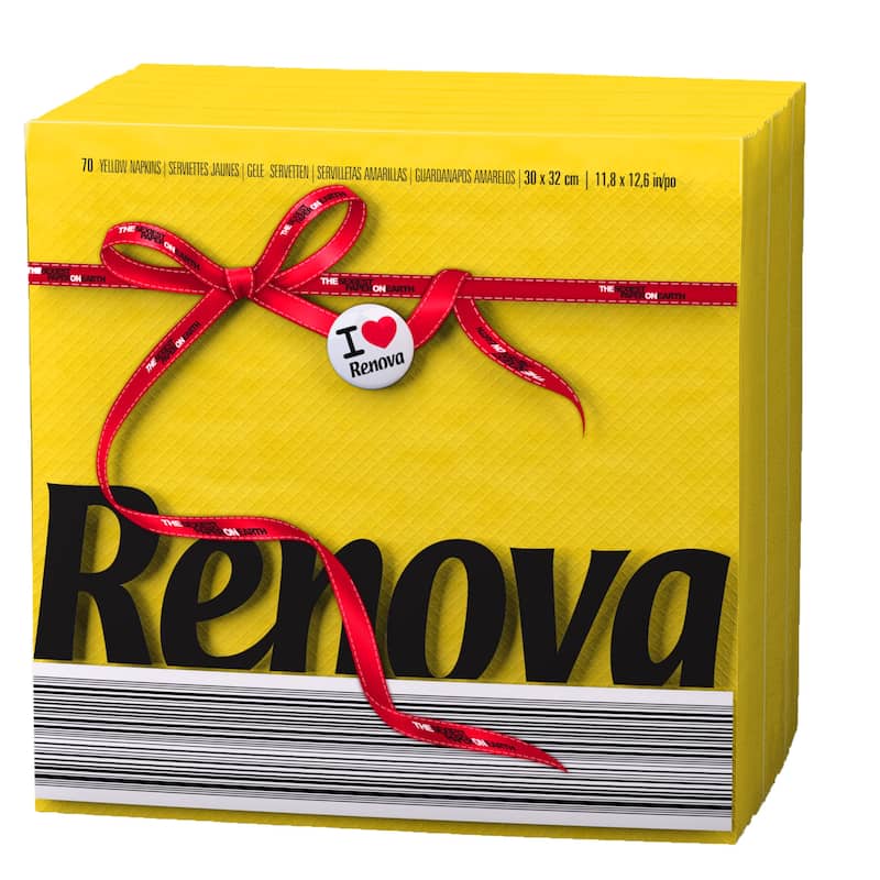 Renova Colored Dinner Disposable Paper Napkins Folded 1-Ply