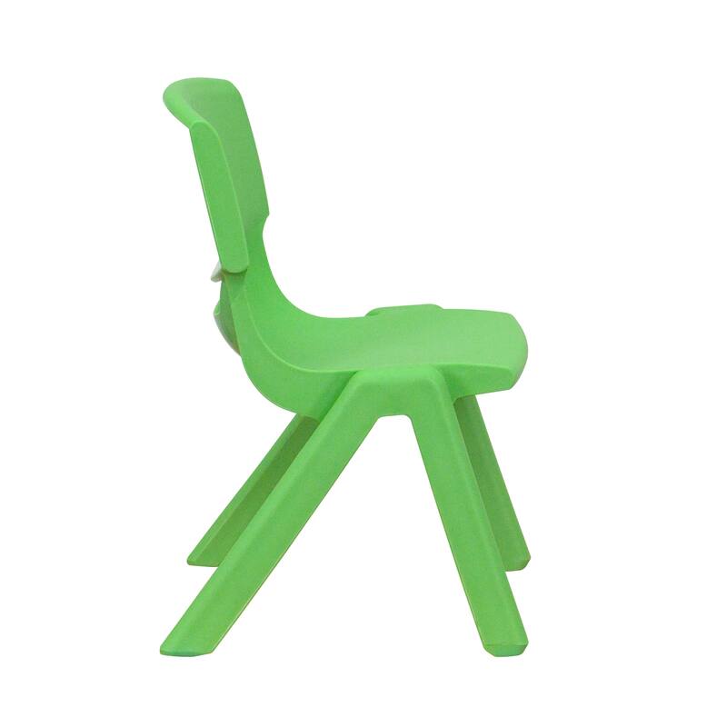 2 Pack Plastic Stackable Preschool Chair with 10.5" Seat Height - 14"D x 12.5"W x 20"H