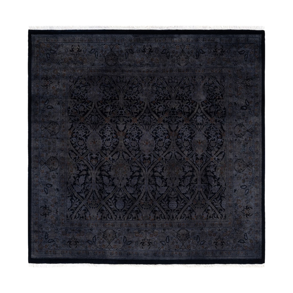 Overdyed One-of-a-Kind Hand-Knotted Area Rug - Black - 6' 2" x 6' 3"