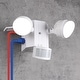preview thumbnail 5 of 24, 30W Dual-Head LED Security Light with GFCI Outlets, Motion Sensor & Dusk to Dawn Floodlight White