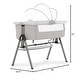 preview thumbnail 7 of 5, Dream On Me Lotus Bassinet & Bedside Sleeper in Grey
