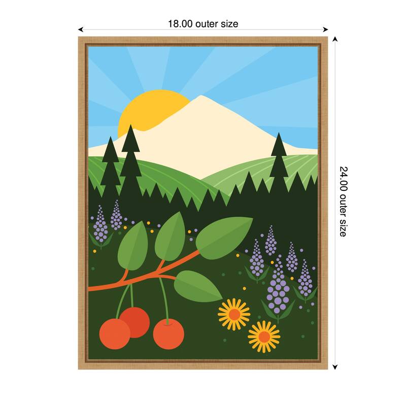 Kate and Laurel Sylvie Mount Hood Framed Canvas by Amber Leaders