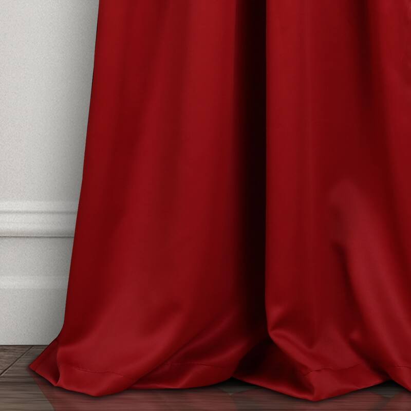 Lush Decor Insulated Grommet Blackout Linen Window Curtain Panel Single