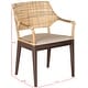 preview thumbnail 6 of 4, Safavieh Carlo Honey Arm Chair - 23" x 22.5" x 34"