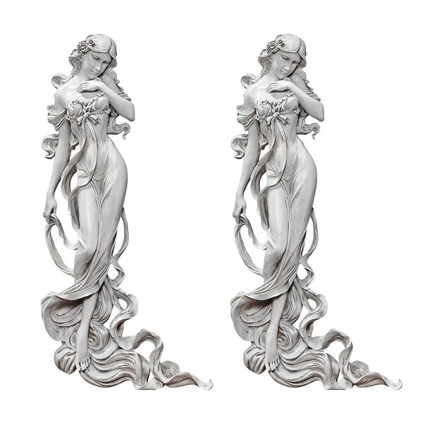 Design Toscano Flora, Goddess of Springtime Wall Sculpture: Set of