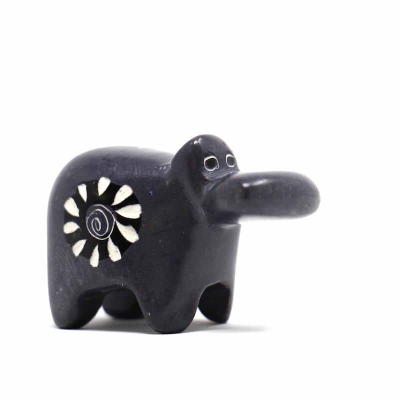 Tiny Hippos Soapstone Sculptures - Assorted Pack of 5 Colors
