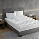 preview thumbnail 2 of 4, Croscill Signature White Dobby Cotton Waterproof Mattress Pad