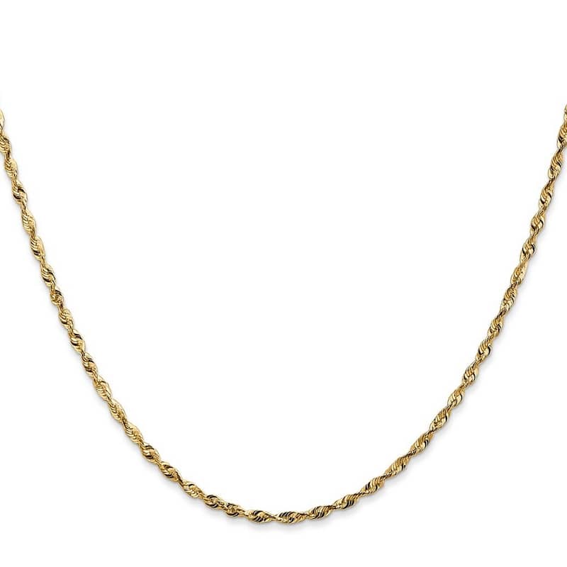 Curata 10k Yellow Gold Solid Polished Lobster Claw Closure Valu plus 1.5mm Sparkle Cut Lightweight Chain Bracelet