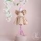 preview thumbnail 10 of 10, Special Occasion Dress with Two Flowers on Shoulders