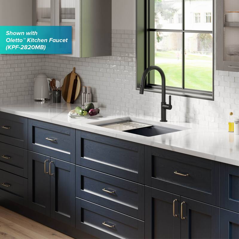 KRAUS Bellucci Workstation Undermount Granite Composite Kitchen Sink