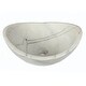 preview thumbnail 3 of 3, Eden Bath Small Stone Canoe Sink - Honed Guanxi White Marble