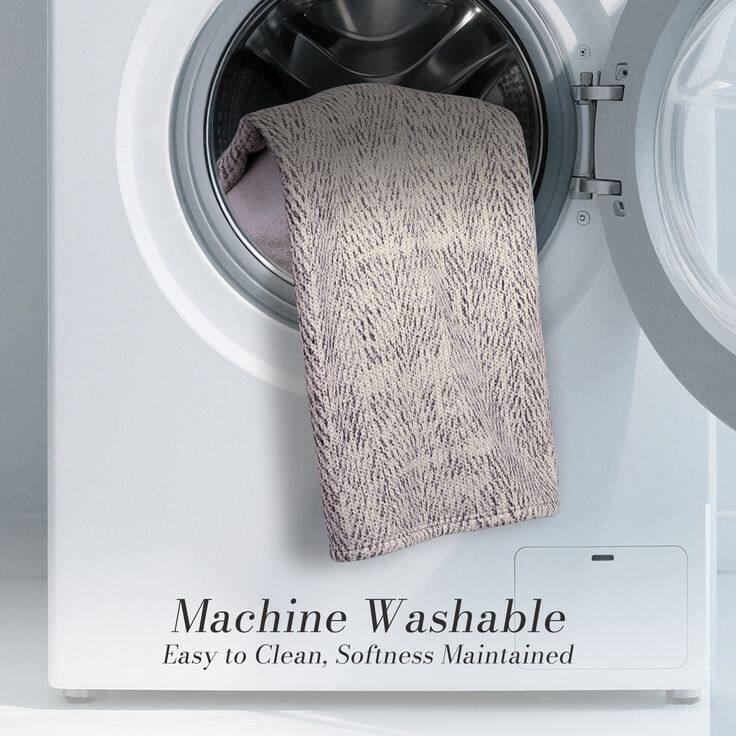 50" x 60" Single Layer Reversible Printed Chenille, Fleece Throw Blanket With Two Plush Effects, Soft and Machine Washable