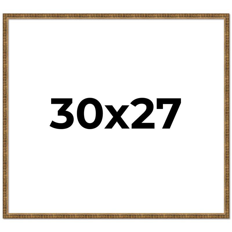 30x27 Frame Gold Kingsley Distressed Solid Wood Picture Frame Width