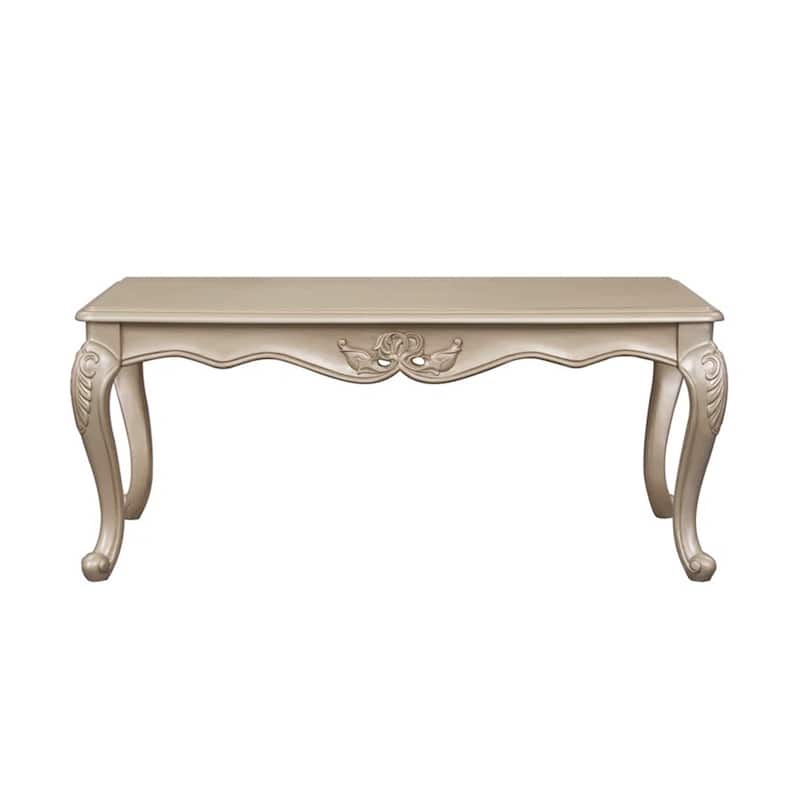 Rectangle Coffee Table with Cabriole Legs in Champagne