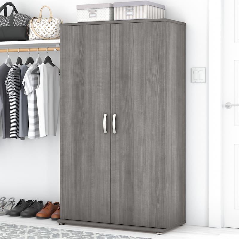 Universal Tall Clothing Storage Cabinet by Bush Business Furniture - Platinum Gray