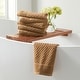 preview thumbnail 29 of 197, Linery & Co. Cotton Diamond Waffle Texture Bath Towels Hand Towel (Pack of 6) - Mocha