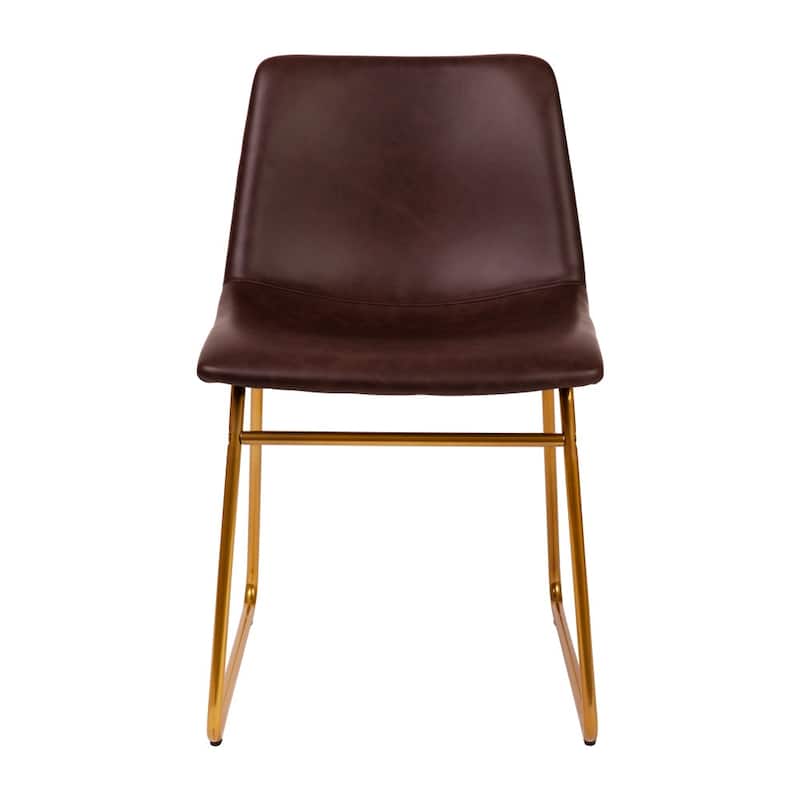 18 Inch Indoor Dining Table Chairs, LeatherSoft Upholstery-Set of 2