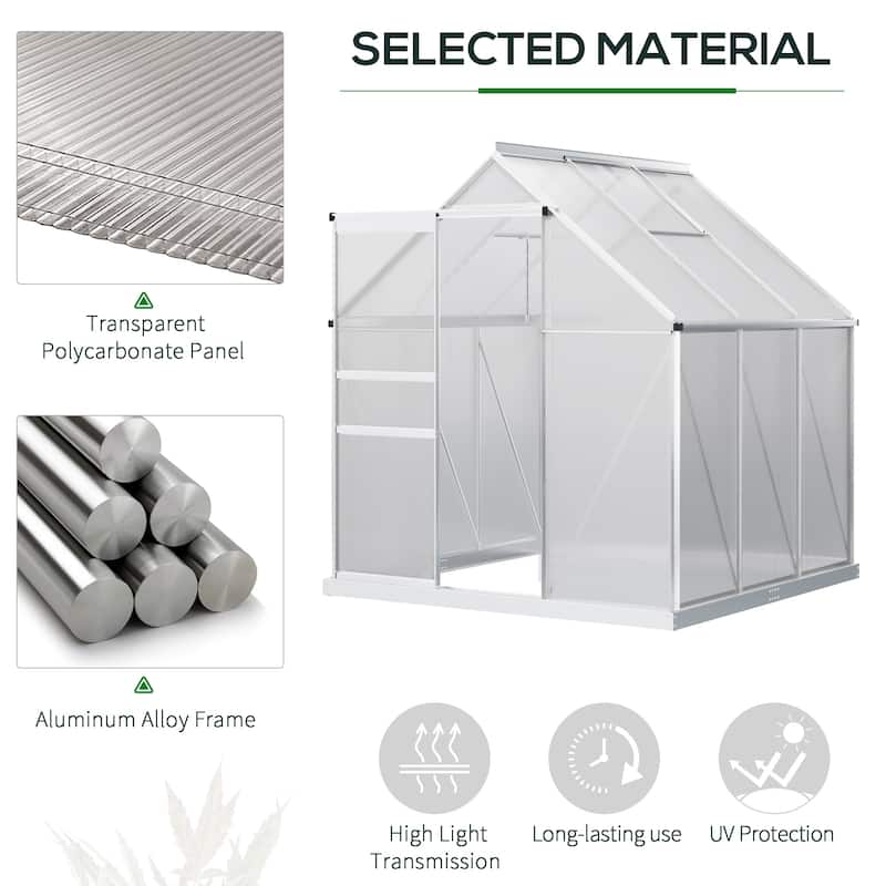6'x6' Walk-in Garden Greenhouse Kit