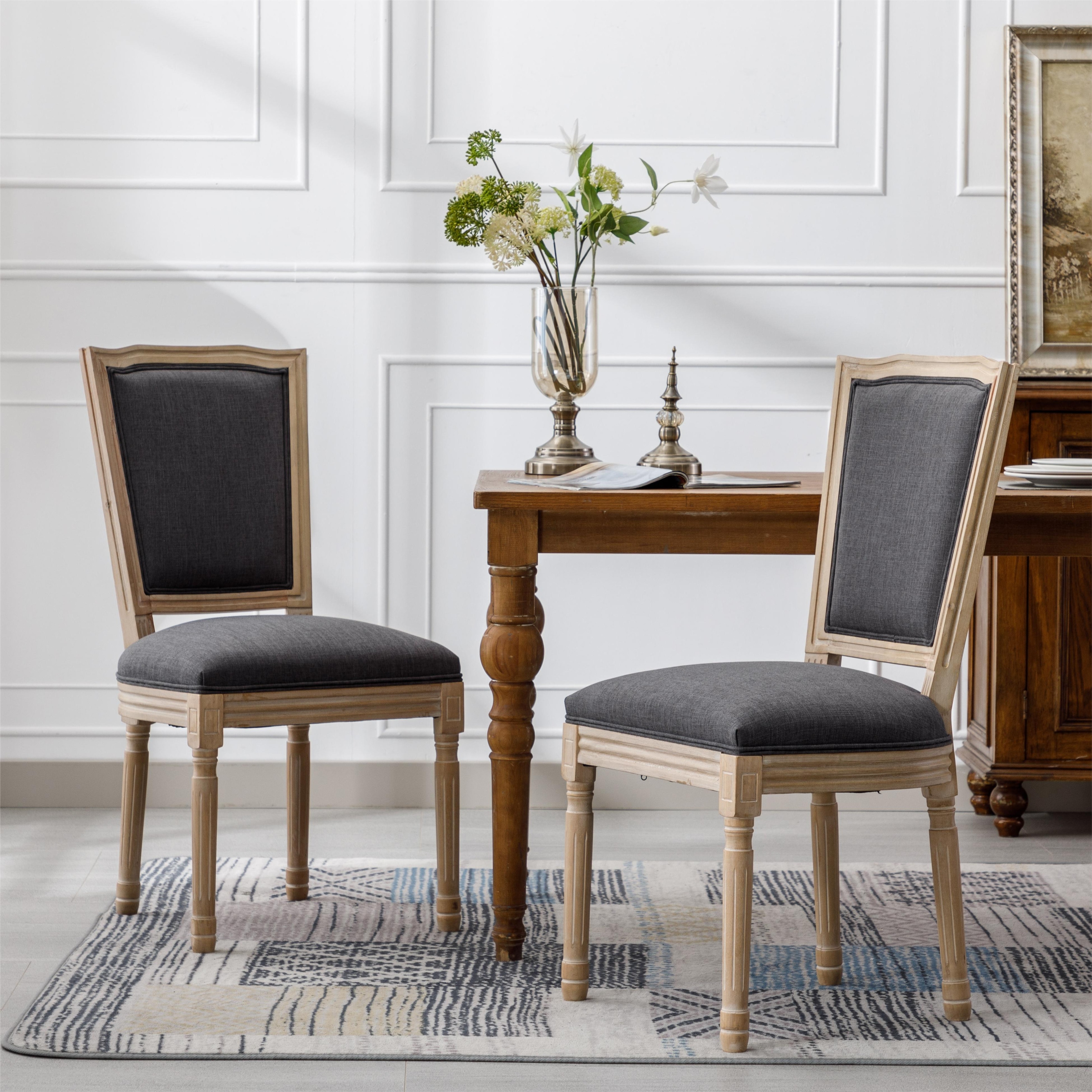 Round back paige upholstered cheap dining chair set of 2