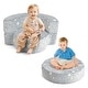 preview thumbnail 4 of 7, 2-in-1 Glow in the Dark Toddler Couch and Kids Chair for Playroom - 32" x 25" x 16"