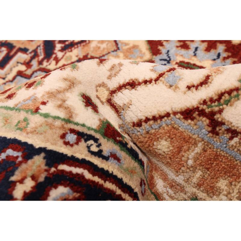 ECARPETGALLERY Hand-knotted Serapi Heritage Dark Red Wool Rug - 4'0 x 5'9