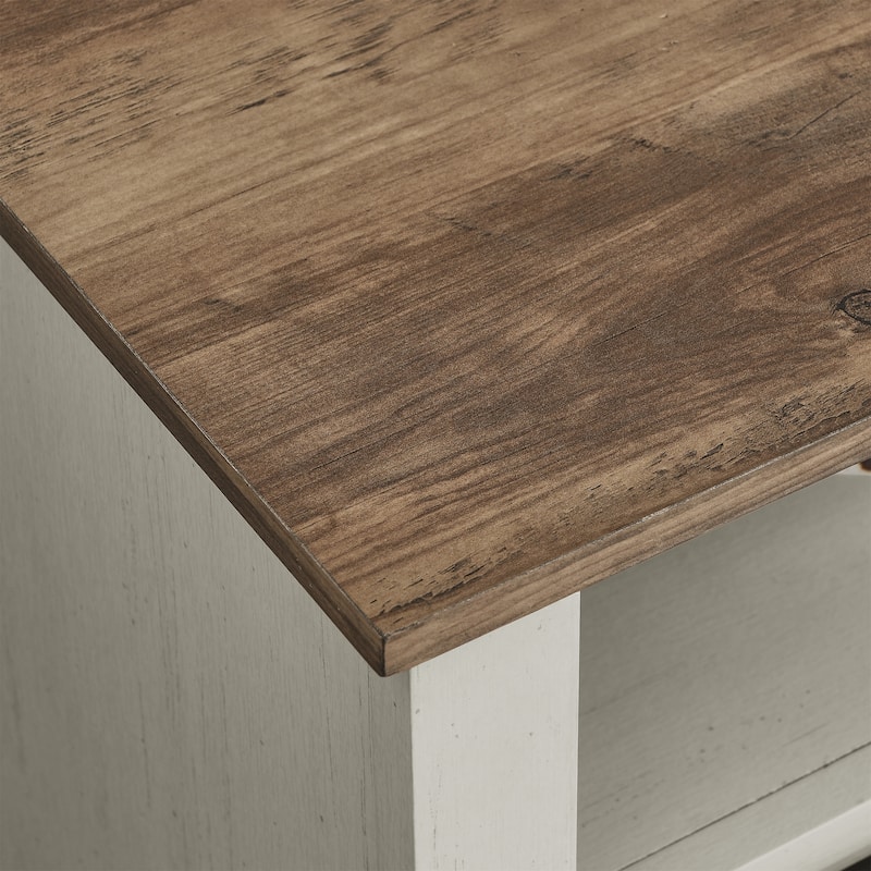 60 Inch Electric Fireplace Entertainment Center With Door Sensor-Jasmine white color