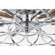 preview thumbnail 16 of 18, Ofelia 24-inch Chrome and Faux Wood 6 Lights 3 Blades Lighted Ceiling Fan with Remote